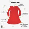Bellabu Bear Toddler Winterberry Red Bamboo Girls' Long Sleeve Dress - 3 of 4