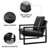 Upholstered Armchair With Metal Frame PU Leather Accent Arm Chair Modern Sofa Chairs Extra-Thick Padded Backrest And Seat For Home - 4 of 4