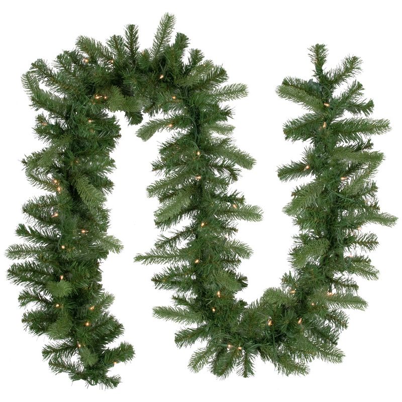 Northlight Real Touch™️ Pre-Lit Noble Fir Artificial Christmas Garland - 9' x 10" - Clear Lights, 3 of 9