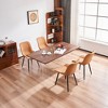 YOUNIKE Modern Kitchen & Dining Room Chairs Set of 2 Leather Upholstered Chair for Dining Table Side Vanity Chair 19.29"Wx24.02"Dx31.89"H - 3 of 4