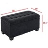 Gulches Black Faux Fur Storage Bench - Velvet-Soft Texture with Safety Hinge & Metal Feet, Dual-Function Seating & Storage for Bedroom/Entryway - 4 of 4