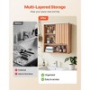 VEVOR Bathroom Wall Cabinet,with Door and Adjustable Shelf, Over the Toilet Storage Medicine Cabinet Wall Mounted,Hanging Organizer with Shelves,Brown - 4 of 4