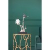 Gulches Decorative Objects: Black Bird on Branch with Marble Base 10/15/15 in and 10 in Gray Bird Mesh Candle Holders - 2 of 4