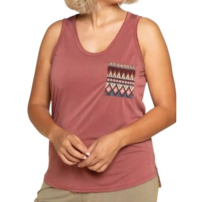 Women's Aztec Pocket Tank Top - POL