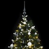 Artificial Hinged Christmas Tree Green and white PVC Medium - 3 of 4