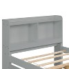 NicBex Full Size Wooden Platform Bed, Modern Bed Frame with Trundle and Storage Headboard for Bedroom - 3 of 4