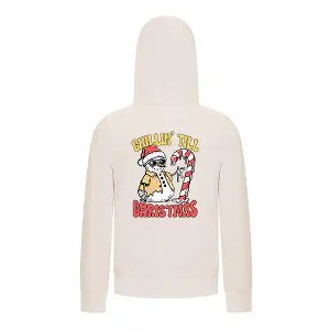 Everyday Kids Christmas Collection Chillin’ Till Christmas Boys Zip Up Hoodie – Holiday Sweatshirt - Off White - 1 of 1