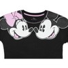 Seven Times Six Disney Women's Minnie and Mickey Face To Face L/S Lounge Pajama Top Black - 3 of 4