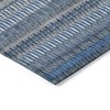 Denim Blue And Ivory Striped Washable Indoor Outdoor Area Rug - 4 of 4