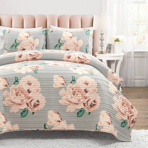 Fall Bedding Reversible Soft Comforter Set Beige-Rose