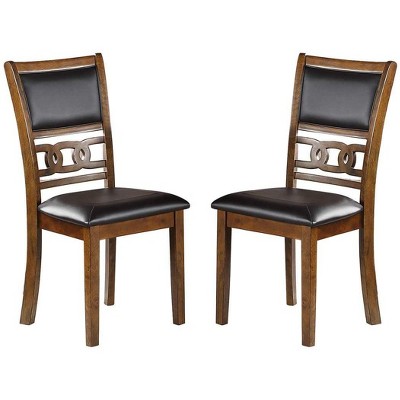 NicBex Set of 2 Dining Chair Kitchen Modern Armless Chair with Cushion Seat & Wood Legs