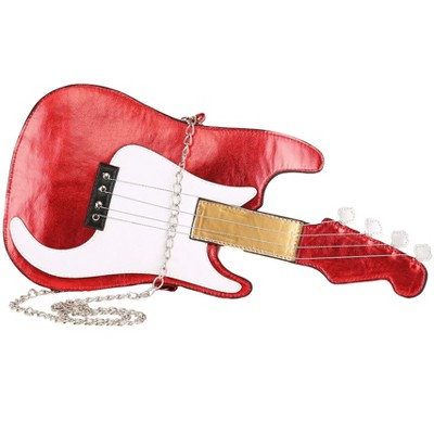 HalloweenCostumes.com  Women  Guitar Purse Accessory, Red/White/Orange
