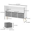 Book Racks Modern with Fabric Drawers and Anti-Tip Strap for Kids Room 35.43in Wide - 3irtyhousy - 4 of 4