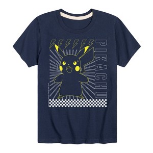 Boys' - Pokémon - Pikachu Checkered Short Sleeve Graphic T-Shirt - 1 of 4