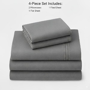 Rug Branch California Cotton Club Sheet Set – 600 Thread Count, 100% Long-Staple Cotton, Soft Sateen Weave - 1 of 4
