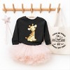 The Juniper Shop Watercolor Giraffe Toddler Long Sleeve Tee - 5/6T - Black - 3 of 4