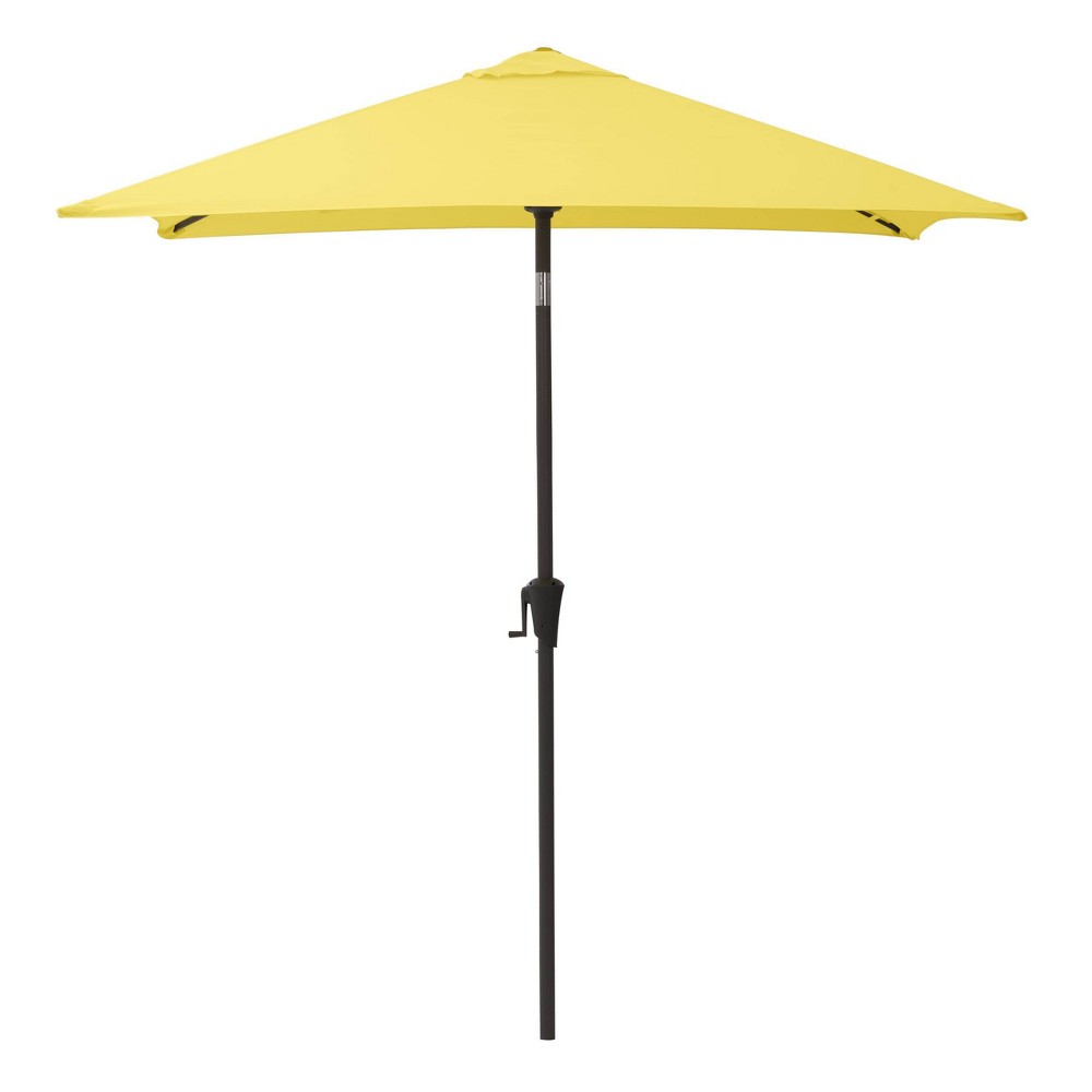 Photos - Parasol CorLiving 6.5'x6.5' Square Titling Market Patio Umbrella Yellow  