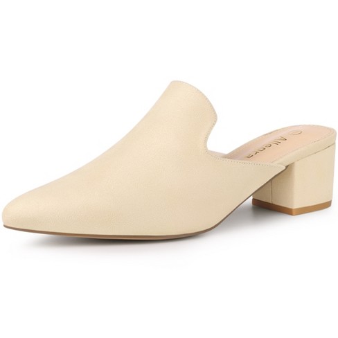 Closed toe mules with block heel best sale