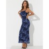 INSPIRE CHIC Women's Mesh Floral Sleeveless Stretchy Bodycon Cocktail Maxi Dress - 2 of 4