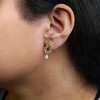 Haus of Brilliance 14K Yellow Gold Plated Silver 1/10 Cttw Diamond Chain Link Teardrop Earrings - 4 of 4