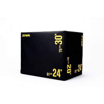 RitFit 3 in 1 Extra Firm Soft Plyo Box Foam Plyometric  Box-30”x24”x20”-20x18x16 Heavy Duty High Density Foam Jumping Box 3  Sizes with PVC