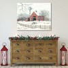 Winter Barn with Mill Gallery-Wrapped Canvas - 2 of 4