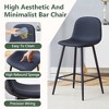 NicBex Set of 2 Bar Stools for Kitchen Island,Integrated Design Counter Bar Stools with Back and Metal Legs,Bar Chairs for Dining Rooms,Kitchens - 4 of 4