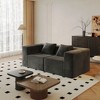 Corduroy Modular L-Shape Deep-Seat Boneless Sectional Sofa with High-Density Memory Foam and Easy Assembly - 2 of 4