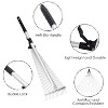 LakeForest"63-Inch Adjustable Garden Leaf Rake, Stainless Steel, 7-21" Width, Folding Head, 15 Teeth"Black&Silver - 2 of 4