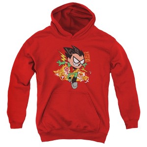 Boys’ Teen Titans Go Robin Hooded Sweatshirt - 1 of 4