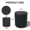 INFURNIC Umbrella Bases Heavy Duty Stand with Table Storage for Patio Garden Deck Pool and Outdoor Spaces, Black, 14.8"*14.8"*16.7" - 3 of 4