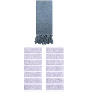 REGALWOVEN 3 Packs Striped and Solid Absorbent Soft Cotton Hand Towel for Bathroom - 1 of 4