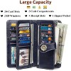 Hachikiko Leather RFID Blocking Wristlet Wallet - Large Capacity Credit Card Holder with 24 Card Slots & ID Windows - 3 of 4