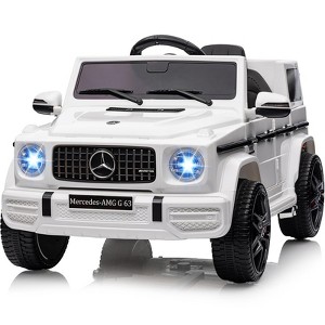 12V Electric Car for Kids, Licensed Mercedes-Benz G63 Ride on Toy with Remote Control, Electric Vehicle with LED Light MP3 USB Bluetooth - 1 of 4