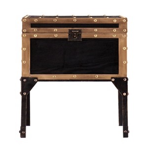 Drifton Travel Trunk End Table - CK3182 - Black - SEI - 1 of 4