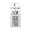 Corner Wine Cabinet, Metal Wine Holder Stand Holds 50+ Bottles & Glassware, Floor Wine Storage for Kitchen Dining Room Office Bar - 4 of 4