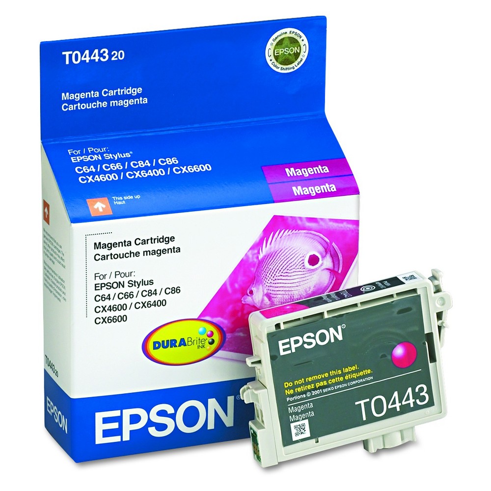 UPC 010343846890 product image for Epson 44 T0443 Single Ink Cartridge - Magenta (EPST044320) | upcitemdb.com