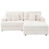 CENGHU 82 Inches Corduroy Sofa, Sectional Sofa, Storage Feet +4 Throw Pillows, L Shaped Sofa Couches for Living Room, Office - 3 of 4