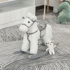 SEVOBAL Toy Vehicles Plush Ride On Rocking Horse with Bear Toy and Realistic Sounds for Kids, White, 25.5"*10.25"*21.75" - 2 of 4
