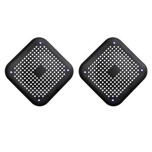 Unique Bargains Shower Drain Hair Catcher Square Drain Cover Silicone Strainer with Detachable Suction Cup - 1 of 4