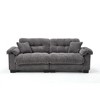 90.1'' Chenille Pleated 3-Seater Sofa with Dense Foam Cushion and Spring Support - 4 of 4