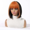 Jessie's Wig 10 Inch Short Bob Bang Wig Synthetic Wig Orange Color 1 Pc/Pack - 3 of 4