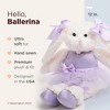 Bearington Twirlina Ballerina Plush Stuffed Animal Bunny 12", Purple - 2 of 4