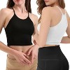 NPolar"3-Pack Women's Ribbed Knit Sleeveless Crop Tops, Round Neck, 3 Colors, L, Machine Washable"BlackWhite&LightGrey - 3 of 4