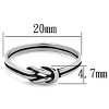 Slickblue Women's Stainless Steel Knot Ring – No Stone, Silver/Gold Color, Stackable Design, size 5-10 - 2 of 4