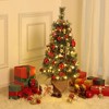 ODK 3Ft Small Christmas Tree, Xmas Tree, with Pine Cones, Red Berries, Office Mini Burlap Potted Artificial Christmas Tree for Desktop - 3 of 4