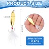 Unique Bargains Treble Hooks Metal Spinner Fishing Spoons for Freshwater Saltwater Salmon 10 Pcs - 2 of 4