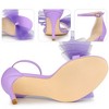 Perphy Women's Back to College Open Toe Ankle Strap Mesh Bow Tie High Stiletto Heels - 3 of 3