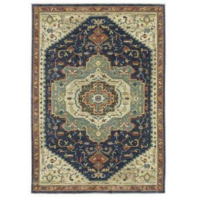 Oriental Weavers Francesca FR09F Blue / Multi Indoor Area Rug - 5'3" x 7'6"