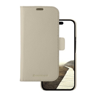 dbramante1928 Apple iPhone 15 Pro Max New York Pebbled Leather Folio - Sand Dune